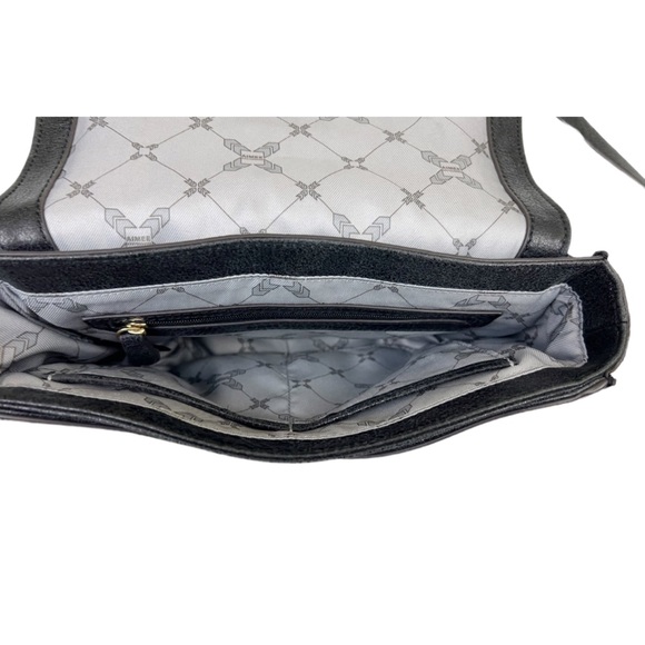 Aimee Kestenberg Ashton Black Leather Saddle Crossbody Purse - Picture 8 of 10